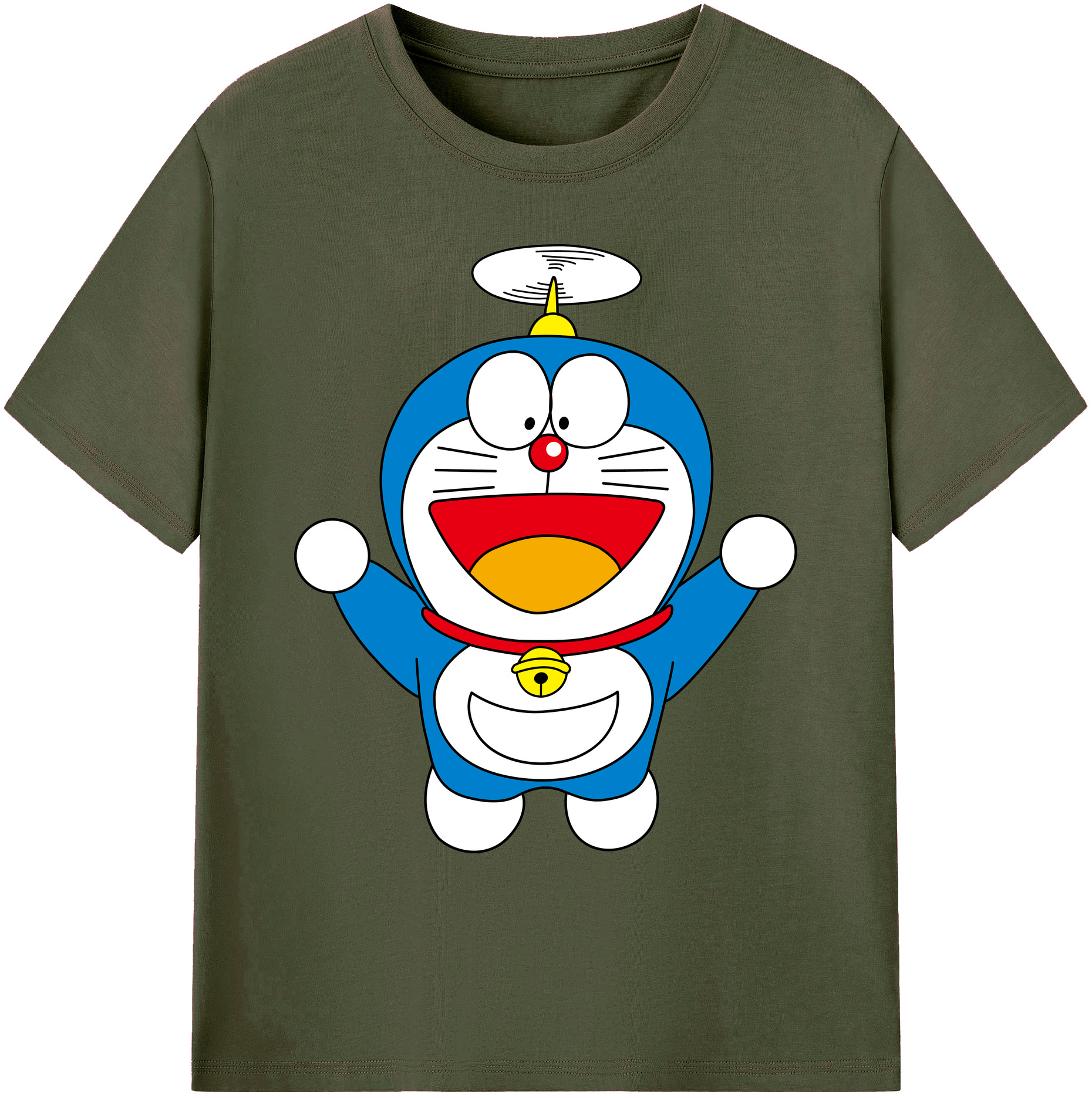 （画像用） ドラえもん Doraemon 綿100％ メンズ半袖Tシャツ｜肌触りやわらか＆通気性
